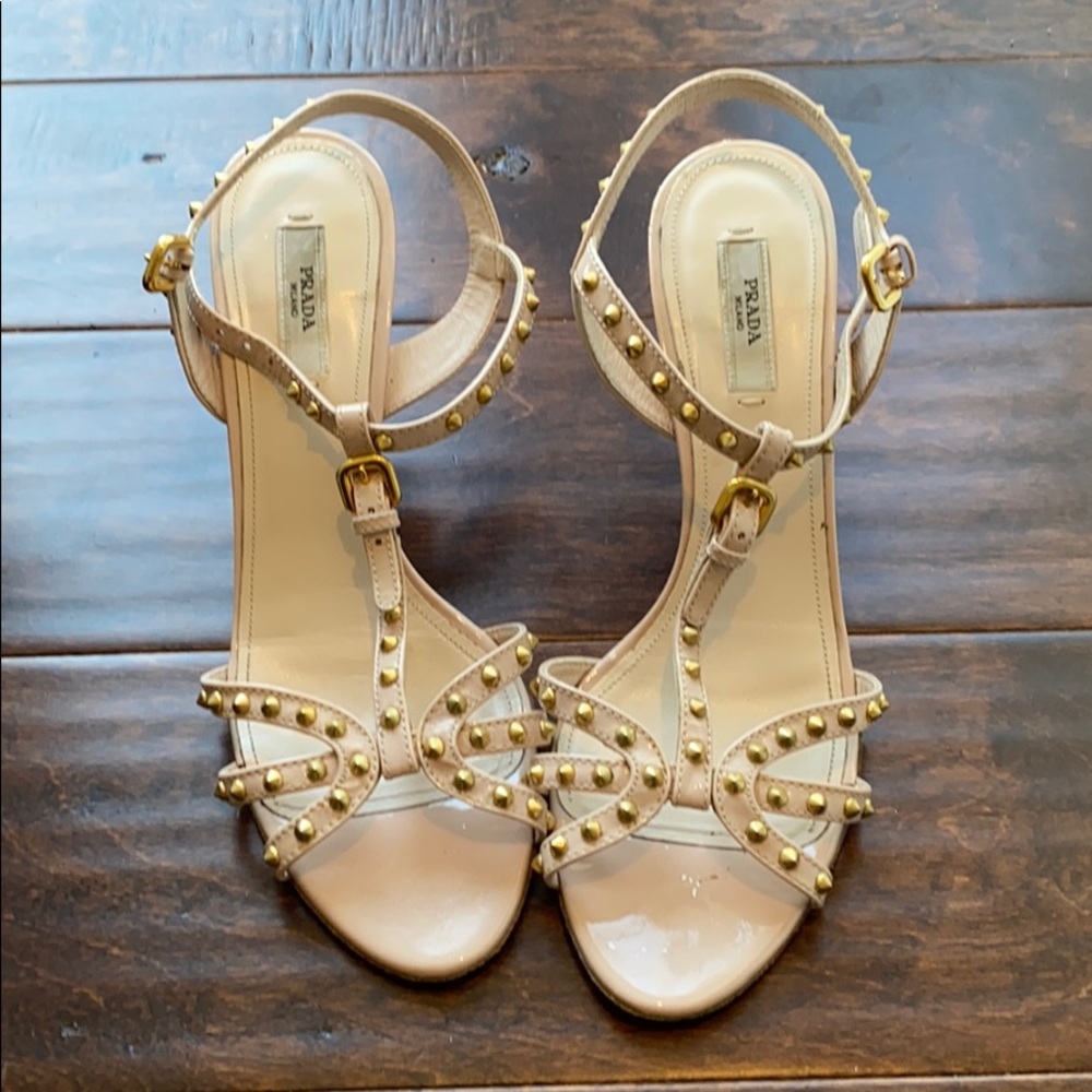 Prada Milano stud heels size 38